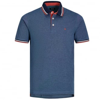 Poloshirt mit Kontrastdetails blau_DENIM BLUE/PS | 3XL