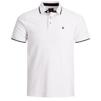Poloshirt mit Kontrastdetails weiß_WHITE/PS | 3XL