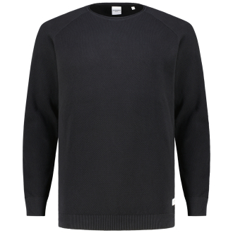 Rundhalspullover mit Biobaumwolle schwarz_BLACK | 3XL