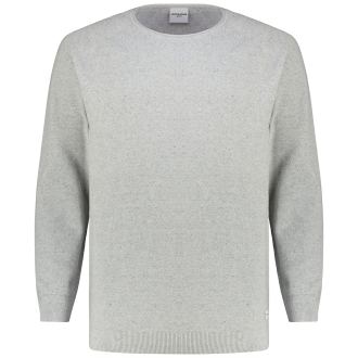 Rundhalspullover mit Biobaumwolle hellgrau_LIGHT GREY MELANGE | 3XL
