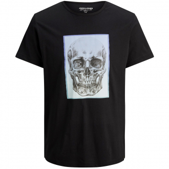 T-Shirt mit Skull-Print schwarz_TAPSHOE | 3XL