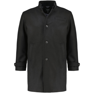 Mantel mit Stehkragen schwarz_BLACK | 4XL