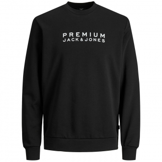 Premium Sweatshirt aus Baumwolle mit Flockprint schwarz_BLACK | 3XL