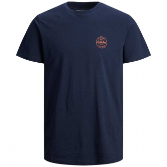 T-Shirt mit Logo-Print blau_NAVYBLAZER | 5XL