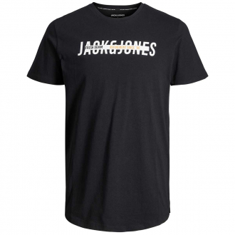 T-Shirt aus Baumwolljersey mit Print schwarz_BLACK | 3XL