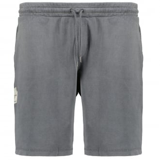 Kurze Jogginghose mit Logo-Print dunkelgrau_ASPHALT | W46
