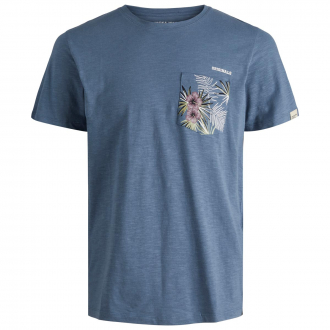 T-Shirt mit Print blau_BLUE | 8XL