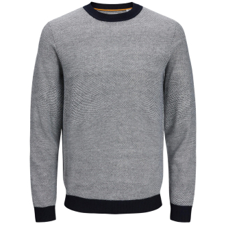 Rundhalspullover mit Kontrastdetails marine_NAVY | 3XL
