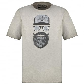 Trachten T-Shirt mit Print "Whiskey is always a good idea" grau_0201 | 6XL