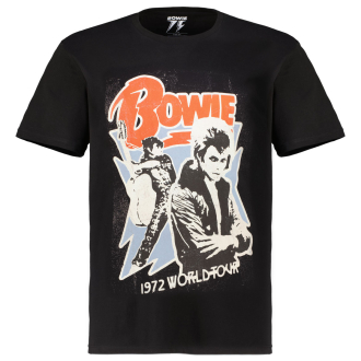 T-Shirt mit David Bowie Print schwarz_0200 | 3XL