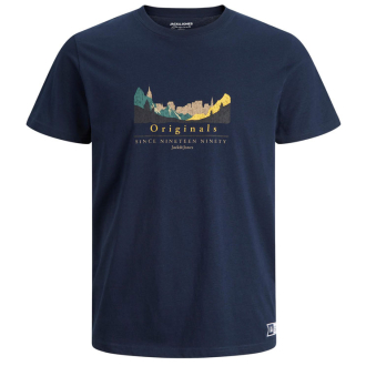 T-Shirt mit Print blau_NAVYBLAZER | 3XL