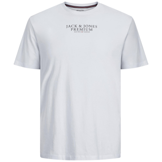 T-Shirt mit Label-Print weiß_WHITE | 4XL