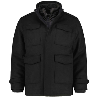 Wolljacke mit Westeneinsatz schwarz_BLACK | 3XL