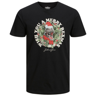 Weihnachts-Shirt mit Motiv-Print schwarz_BLACK | 3XL