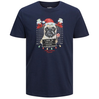 Weihnachts-Shirt mit Mops-Motiv marine_NAVY | 3XL