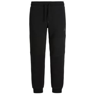 Jogginghose im Materialmix schwarz_BLACK | W46