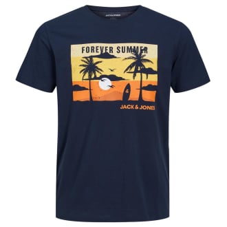 T-Shirt mit Motiv-Print blau_NAVYBLAZER | 3XL