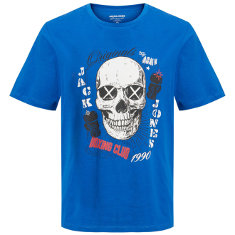 T-Shirt mit Skull-Print blau_BLUE | 3XL