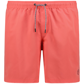 Badeshorts mit Taschen korallrot_HOT CORAL/SOLID | W54