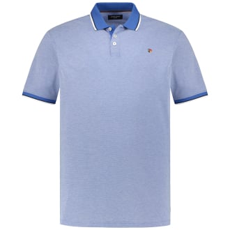 Poloshirt mit Label-Stickerei blau_BRIGHT COBALT | 3XL