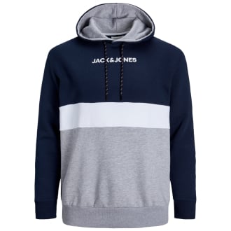 Hoodie im Colorblock-Design blau_NAVY BLAZER | 3XL