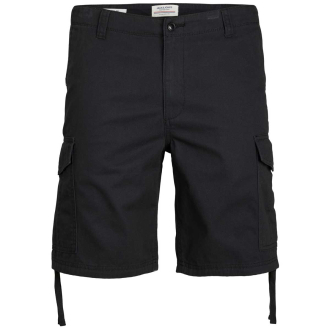 Cargo-Shorts aus Baumwolle schwarz_BLACK | W46