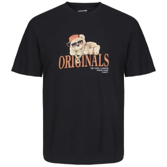 T-Shirt mit Motiv-Print schwarz_BLACK | 4XL
