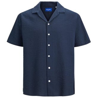 Freizeithemd in Seersucker-Qualität blau_NAVYBLAZER | 3XL
