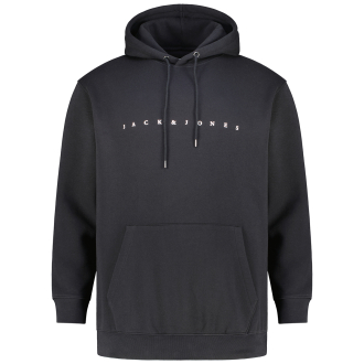 Hoodie mit Label-Print schwarz_BLACK | 3XL