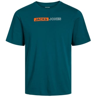 T-Shirt mit Label-Print grün_DEEP TEAL/PLAY 5 | 3XL
