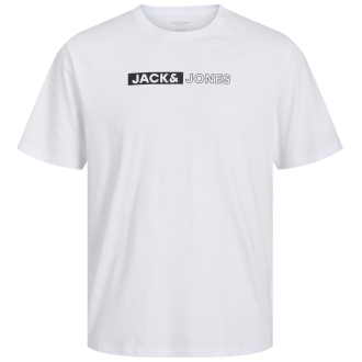 T-Shirt mit Label-Print weiß_WHITE/PLAY 5 | 3XL