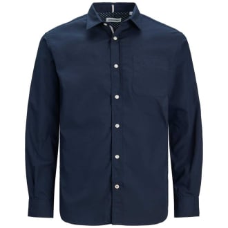 Freizeithemd aus Baumwollmischung blau_NAVY BLAZER | 3XL