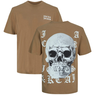 T-Shirt mit Print auf Vorder- und Rückseite braun_OTTER | 3XL