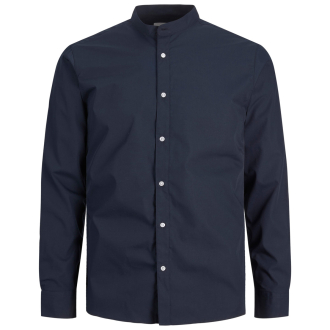 Freizeithemd im Material-Mix blau_NAVY BLAZER | 3XL