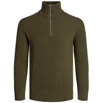 Pullover mit Stehkragen khaki_GRAPE LEAF | 4XL