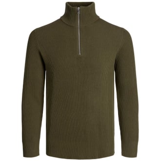 Pullover mit Stehkragen khaki_GRAPE LEAF | 3XL