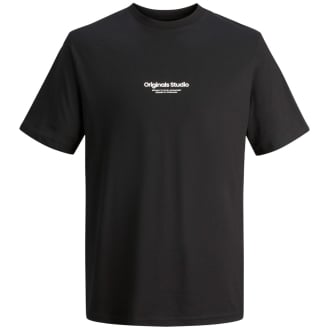 T-Shirt mit Label-Print schwarz_BLACK | 3XL