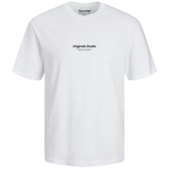 T-Shirt mit Label-Print weiß_BRIGHT WHITE | 3XL