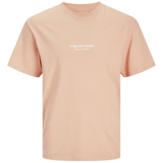 T-Shirt mit Label-Print orange_CANYON SUNSET | 3XL