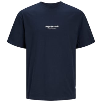 T-Shirt mit Label-Print marine_SKY CAPTAIN | 3XL