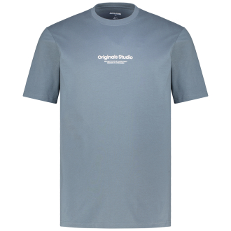 T-Shirt mit Label-Print grau_STORMY WEATHER | 3XL
