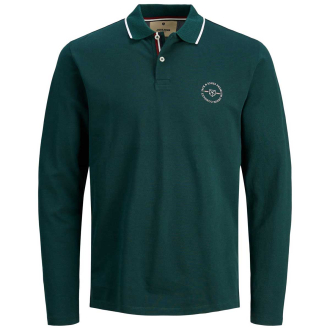 Poloshirt mit Kontrastdetails grün_PONDEROSA PINE | 3XL