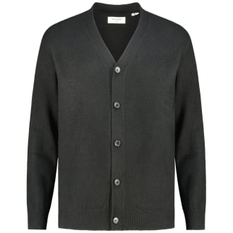 Strickjacke aus Wollmischung schwarz_BLACK | 5XL