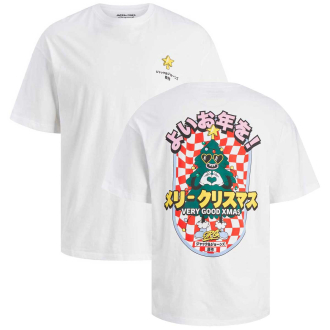 T-Shirt mit Print auf Vorder- und Rückseite weiß_BRIGHT WHITE | 3XL