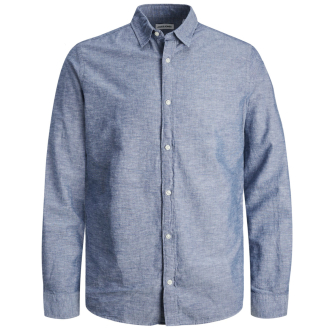 Freizeithemd aus Leinenmischung hellblau_FADED DENIM | 5XL