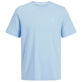 T-Shirt mit Label-Stickerei hellblau_CHAMBRAY BLUE | 3XL
