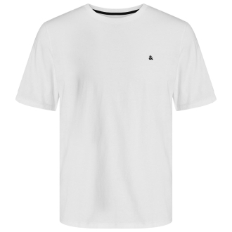 T-Shirt mit Logo-Stickerei weiß_WHITE | 3XL
