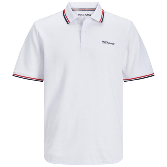 Poloshirt mit Kontrastdetails weiß_WHITE | 3XL