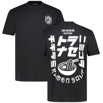 T-shirt mit Print auf Vorder- und Rückseite schwarz_BLACK | 3XL
