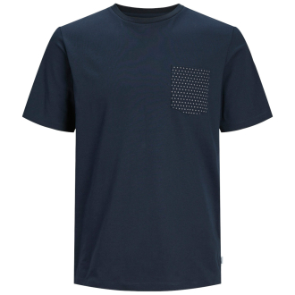 T-Shirt mit Brusttasche blau_NAVY BLAZER | 3XL